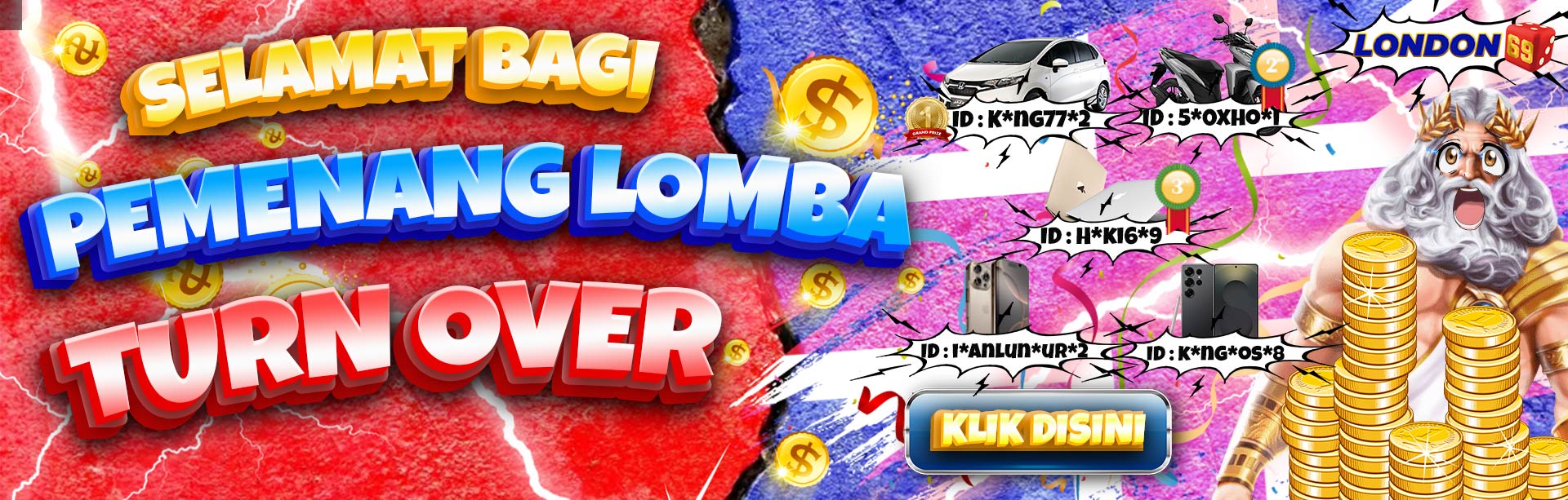 List Pemenang EVENT LOMBA TO LONDON69.